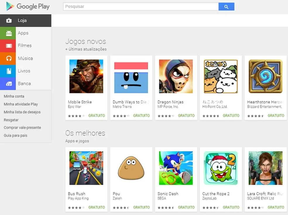 Quais são os melhores jogos para celular na Google Play Store
